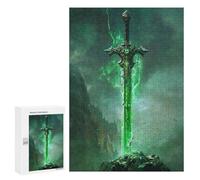 Cursed Sword: Seasonal Gift, 300 PCS Decorative Wooden Puzzle, for Screen-Free Relaxation at Home