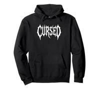 Cursed Written In A Demonic Font Pullover Hoodie