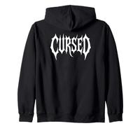 Cursed Written In A Demonic Font Zip Hoodie