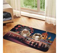 CursedCarnival Pet Absorbent Leather Tablecloth 30x45cm with Non-Slip Rubber Base for Cats and Dogs