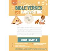 Cursive Bible Verses Practice - Cursive handwriting practice workbook for kids - Short cursive verses for handwriting practice, read, trace and write - Penmanship, cursive for boys and girls