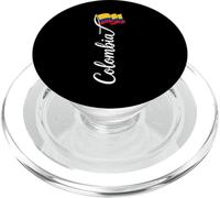 Cursive Colombia Calligraphy With Waving Flag PopSockets PopGrip for MagSafe