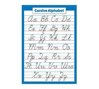 Cursive Handwriting Chart with Manuscript Print for Elementary Classroom Decor(Unframed,08x12inch(20x30cm))