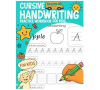 Cursive Handwriting Practice Workbook for kids: Tracing letters A to Z, Coloring pages, Simple words to learn