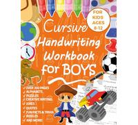 Cursive Handwriting Workbook for Boys Ages 8-12: Fun Handwriting Practice for Kids, Penmanship, and Script Writing for beginners with Jokes, Puzzles, and Riddles