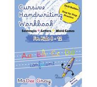 Cursive Handwriting Workbook for Kids 8-12: A creative book with alphabet tracing, themed word practice, scrambled puzzles, global writing prompts, ... and personal journaling. (The Marvel Pen)