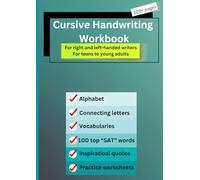 Cursive Handwriting Workbook For Teens to Young Adults & Left Handed Handwriting Practice