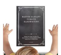 Cursive Handwriting Workbook - Writing Practice Guide, Penmanship Training Manual for Homeschool, Letter Formation Book with Step Instructions, Study Resource, Script Exercise for Skill Building