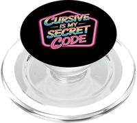 Cursive Is My Secret Code Penmanship Writing |- PopSockets PopGrip for MagSafe