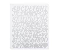 Cursive Letter Number Stickers 1 Inch, Glittering and Sparkling Alphabet Symbol Sticker Decals for Scrapbook, Note Book, Water Bottle, Greeting Cards, Graduation Caps, Easy Remove and Waterproof