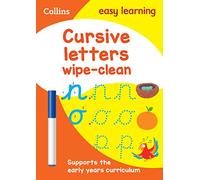 Collins – Cursive Letters Age 3-5 Wipe Clean Activity Book – Ideal for Home Learning