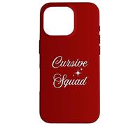 Cursive Squad Handwriting Teacher Writing Club Collective Case for iPhone 16 Pro