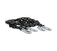 CURT 19749 60-Inch Vinyl-Coated Trailer Safety Chains with 7/16-In Snap Hooks, 5,000 lbs Break Strength, 2-Pack