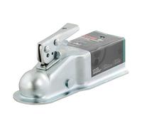 CURT 25100 Straight Tongue Trailer Coupler for 3-Inch Channel, 2-In Hitch Ball, 5,000 lbs