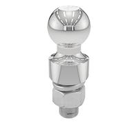 CURT 40033 Chrome Trailer Hitch Ball, 6,000 lbs, 1-Inch Rise, 2-Inch Diameter, 1 x 2-1/8-Inch Shank