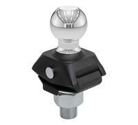 CURT 40247 RockerBall Cushion Hitch Trailer Ball 7,500 lbs, 2-Inch Diameter, 1-Inch Shank, Metallic