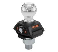 CURT 40247 RockerBall Cushion Hitch Trailer Ball 7,500 lbs, 2-Inch Diameter, 1-Inch Shank, Metallic