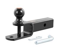 CURT 45009 3-in-1 ATV Trailer Hitch Mount, 2-Inch Ball, Clevis Pin, 5/8-Inch Hole, Fits 2-Inch Receiver, Gloss Black Powder Coat