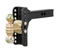 CURT 45900 Adjustable Trailer Hitch Ball Mount, 2-Inch Receiver, 6-Inch Drop, 2 and 2-5/16-Inch Balls, 14,000 lbs, Black