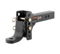 CURT 45901 Adjustable Trailer Hitch Ball Mount, 2-Inch Receiver, 6-3/4-Inch Drop, 1-Inch Hole, 6,000 lbs, CARBIDE BLACK POWDER COAT