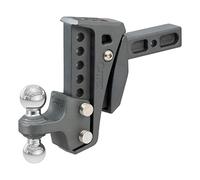 CURT 45951 Rebellion XD Adjustable Cushion Hitch Ball Mount, 2-Inch Receiver, 15,000 lbs., 6-Inch Drop
