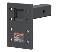 CURT 48323 Adjustable Pintle Mount for 2-Inch Hitch Receiver, 10,000 lbs, 6-1/2-Inch Drop, 6-Inch Length