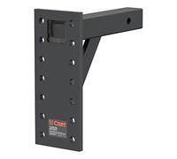 CURT 48341 Adjustable Pintle Mount for 2-Inch Hitch Receiver, 10,000 lbs, 11-1/2-Inch Drop, 10-Inch Length, CARBIDE BLACK POWDER COAT