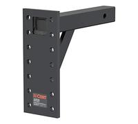 CURT 48342 Adjustable Pintle Mount for 2-Inch Hitch Receiver, 10,000 lbs, 11-1/2-Inch Drop, 12-Inch Length, black