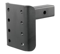 CURT 48343 Adjustable Pintle Mount for 2-Inch Hitch Receiver, 17,000 lbs, 7-1/4-Inch Height, 6-Inch Length, Carbide Black Powder Coat