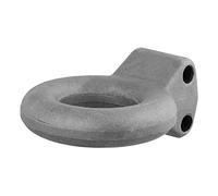 CURT 48600 Raw Steel Pintle Hitch Lunette Ring 3-Inch ID, 12,000 lbs, Channel Mount Required, Gray