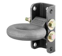 CURT 48630 Raw Steel Adjustable Pintle Hitch Lunette Ring 3-In ID, 12,000 lbs, 7-1/2-Inch Channel Height