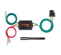 CURT 56130 Non-Powered 3-to-2-Wire Splice-in Trailer Tail Light Converter, 4-Pin Wiring Harness