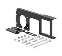 CURT 58000 Easy-Mount Vehicle Trailer Wiring Connector Mounting Bracket for 2-Inch Receiver, 4 or 5-Way Flat, 6 or 7-Way Round, GLOSS BLACK POWDER COAT