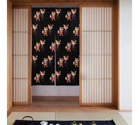 Curtain 2 Pieces Spliced 34x56in HYTTER Little Fox and Fox dad Printed for Most Doors, Perfect for Hanging Between Rooms, on Walls