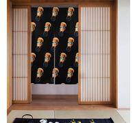 Curtain 2 Pieces Spliced 34x56in HYTTER Little Squirrel Riding a Unicycle Printed for Most Doors, Perfect for Hanging Between Rooms, on Walls