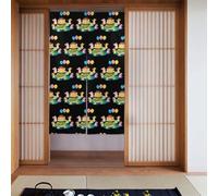 Curtain 2 Pieces Spliced 34x56in HYTTER Little Turtle's Birthday Party Printed for Most Doors, Perfect for Hanging Between Rooms, on Walls