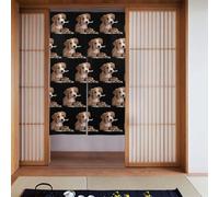 Curtain 2 Pieces Spliced 34x56in YYHHAOFA A Puppy Gnawing on The Bones Picture for Most Doors, Perfect for Hanging Between Rooms, on Walls
