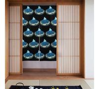 Curtain 2 Pieces Spliced 34x56in YYHHAOFA Blue Flower Volcano Picture for Most Doors, Perfect for Hanging Between Rooms, on Walls