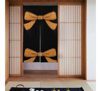 Curtain 2 Pieces Spliced 34x56in YYHHAOFA Cute Knitted Bow Picture for Most Doors, Perfect for Hanging Between Rooms, on Walls