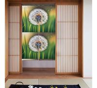 Curtain 2 Pieces Spliced 34x56in YYHHAOFA Dandelion in The Wind Picture for Most Doors, Perfect for Hanging Between Rooms, on Walls