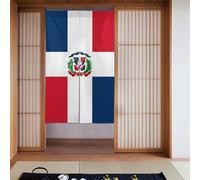 Curtain 2 Pieces Spliced 34x56in YYHHAOFA Dominican Republic Picture for Most Doors, Perfect for Hanging Between Rooms, on Walls