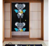 Curtain 2 Pieces Spliced 34x56in YYHHAOFA Koala with Butterfly Wings Picture for Most Doors, Perfect for Hanging Between Rooms, on Walls