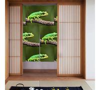 Curtain 2 Pieces Spliced 34x56in YYHHAOFA Little Green Lizard Picture for Most Doors, Perfect for Hanging Between Rooms, on Walls