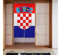Curtain 2 Pieces Spliced 34x56in YYHHAOFA Republic of Croatia Flag Picture for Most Doors, Perfect for Hanging Between Rooms, on Walls