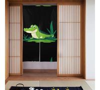 Curtain 2 Pieces Spliced 34x56in YYHWHJDE Alligator in The Swamp Pattern for Most Doors, Perfect for Hanging Between Rooms, on Walls