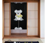 Curtain 2 Pieces Spliced 34x56in YYHWHJDE Koala Holding Banknotes Pattern for Most Doors, Perfect for Hanging Between Rooms, on Walls