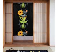 Curtain 2 Pieces Spliced 34x56in YYHWHJDE Striped Dog Holding A Flower Pattern for Most Doors, Perfect for Hanging Between Rooms, on Walls