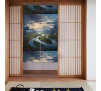 Curtain 2 Pieces Spliced 34x56in YYHWHJDE The Mighty River Pattern for Most Doors, Perfect for Hanging Between Rooms, on Walls