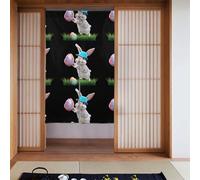 Curtain 2 Pieces Spliced 34x56in YYHWHJDE The Rabbit Holding an Easter Egg Pattern for Most Doors, Perfect for Hanging Between Rooms, on Walls