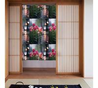Curtain 2 Pieces Spliced 34x56in YYHWHJDE Tulips in The Rain Pattern for Most Doors, Perfect for Hanging Between Rooms, on Walls